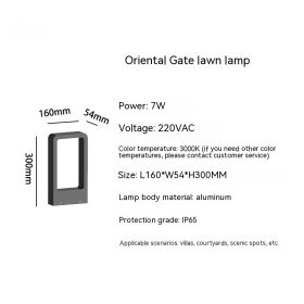 Outdoor Lawn Lamp Waterproof LED Landscape (Option: Oriental Gate 30CM)